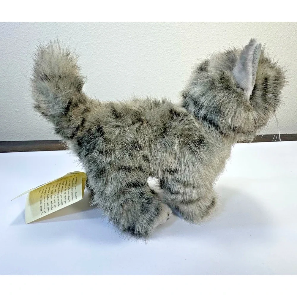 Steiff Cat‎ Whiskas Mom Cat Standing Gray Plush Original Ear Tag 075875